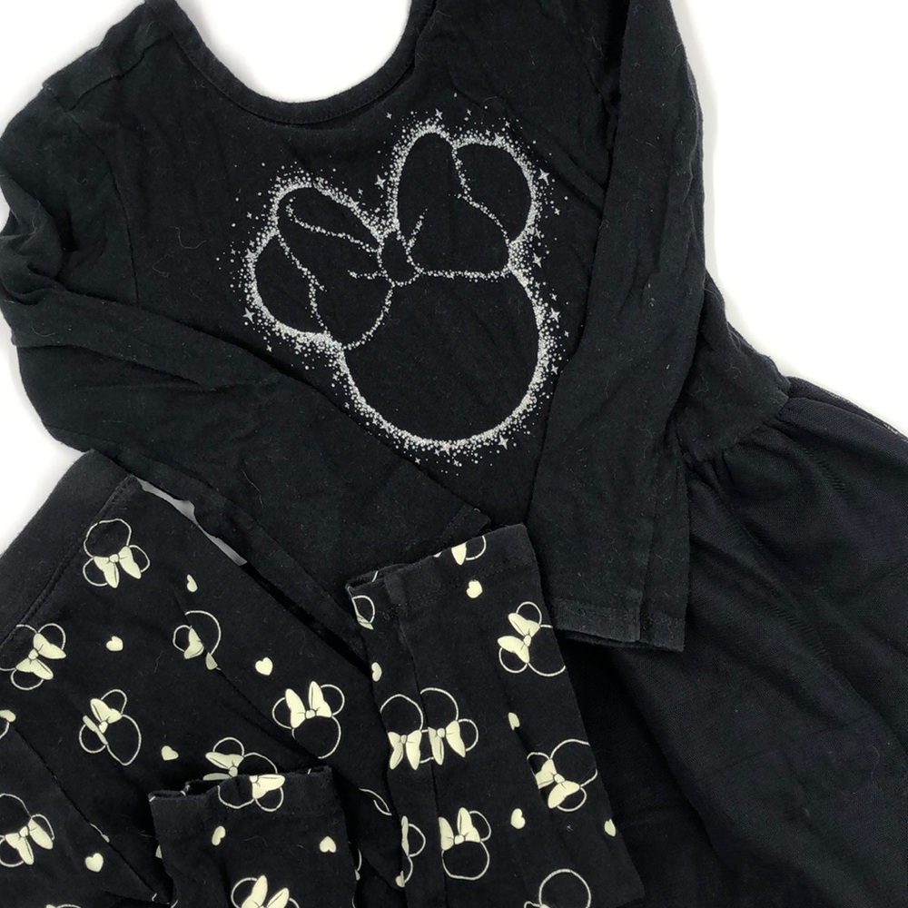Disney Old navy mini mouse dress, matching leggings 3T